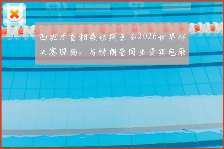 西班牙首相桑切斯亲临2026世界杯决赛现场，与特朗普同坐贵宾包厢席位引关注，政要看球座次安排揭秘